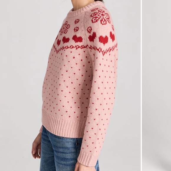 NWT The Great Sweetheart Pullover sweater. Size 1. Pink with red hearts. - Picture 3 of 9